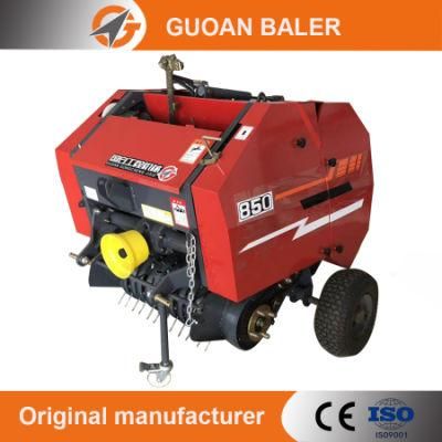 High Efficiency Manual ATV Grass Mini Round Hay Baler Farm Hay Packing Press Bundling Machinery