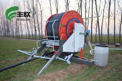 Australia Traveling Hose Reel Irrigation Machine with Spray Gun