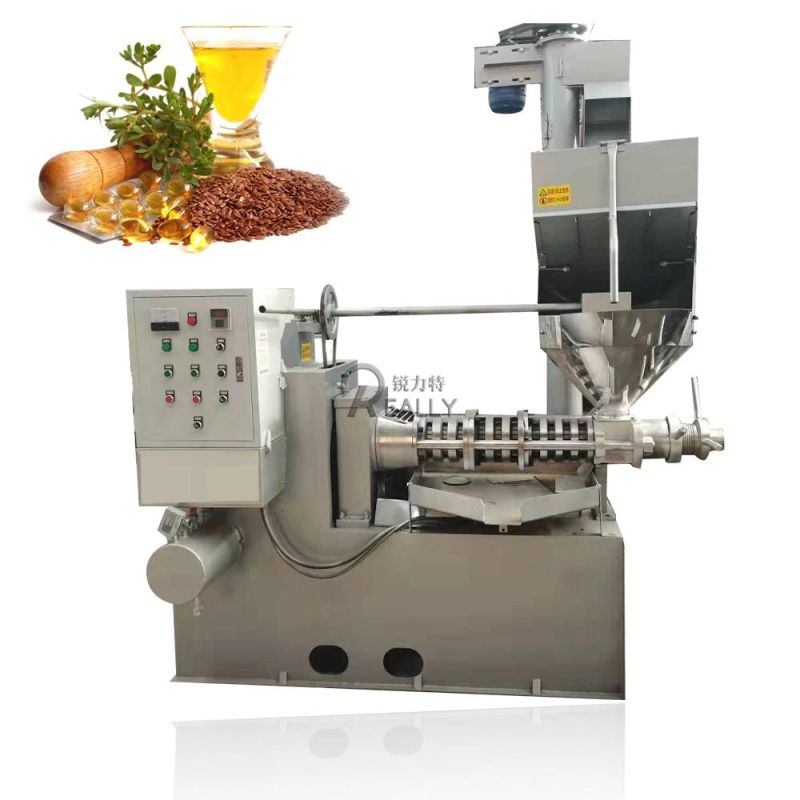 Screw Oil Press Machine Automatic Hydraulic Cold Oil Extractor Sunflower Seeds Coconut Sesame Peanut Palm Kernel Olive Oil Expeller Extraction Making Machine