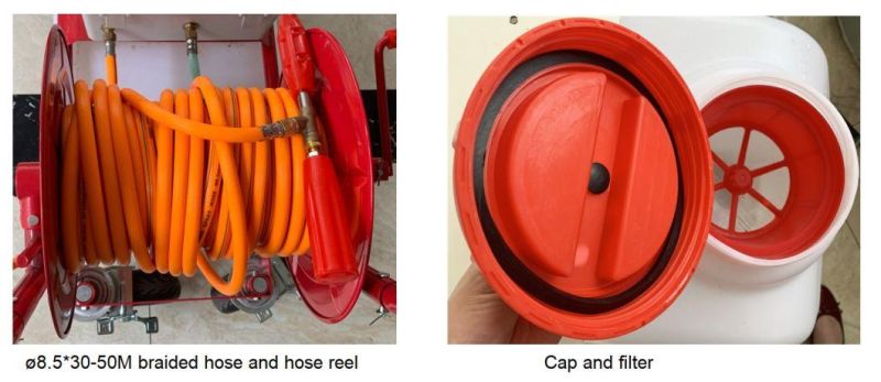 50L Trolley Type Battery Electric Sprayer with Wheels and Hose Reel