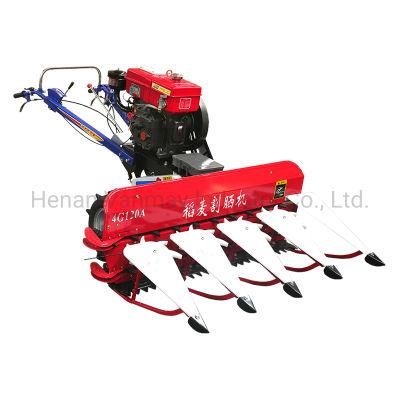 Rice Reaper with 10HP 12HP Walking Tractor for Harvesting Rice Wheat