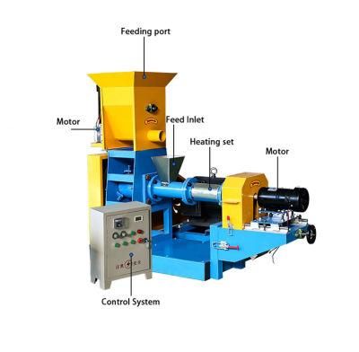 Animal Food Machinery Sinking Floating Fish Feed Pellet Processing Line Wet Dog Food Making Extruder Machine