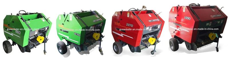 China High Quality Small Mini Manual Roll Round Pine Straw 9ykd-50 Baler Walking Behind Tractor Hay Grass Baler Machine