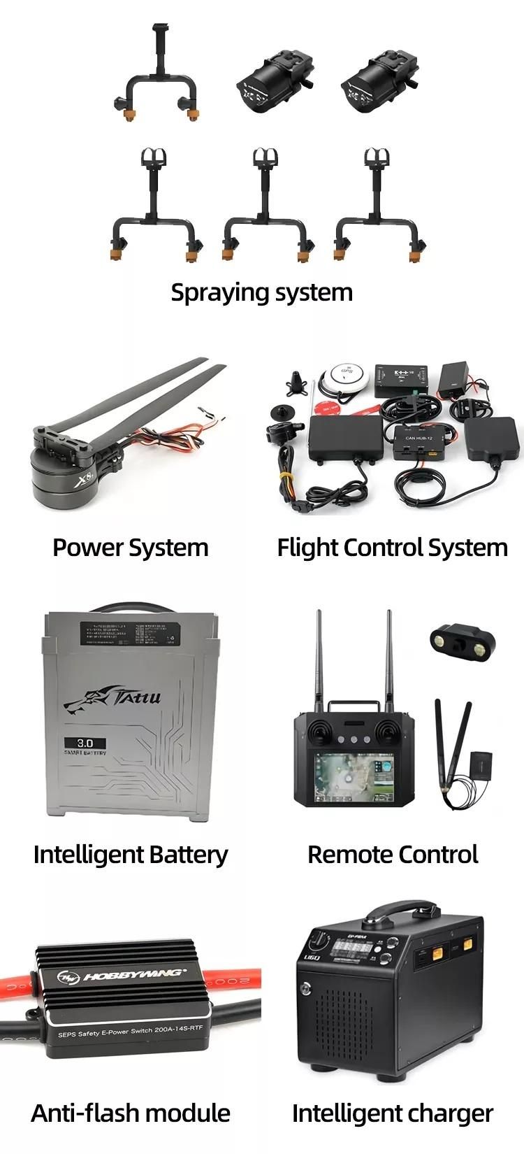 30L Large Capacity Agriculture Drone Frame 6-Axis Agricultural Orchard Spraying Pesticide Spreading Uav Agricultural Crop Spraying Drone Rack with Carbon Fiber