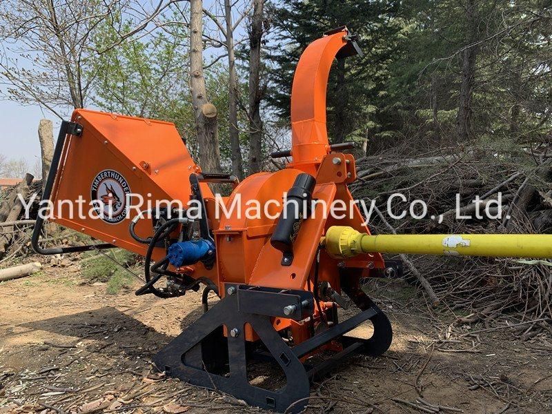 Hydraulic Wood Tree Chipper Shredder Driven by Flywheel