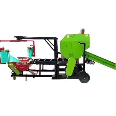 50kg Silage Packing Machine Mini Round Hay Straw Silage Bale Wrapper Wheat Straw Round Baler Empacadora De Heno