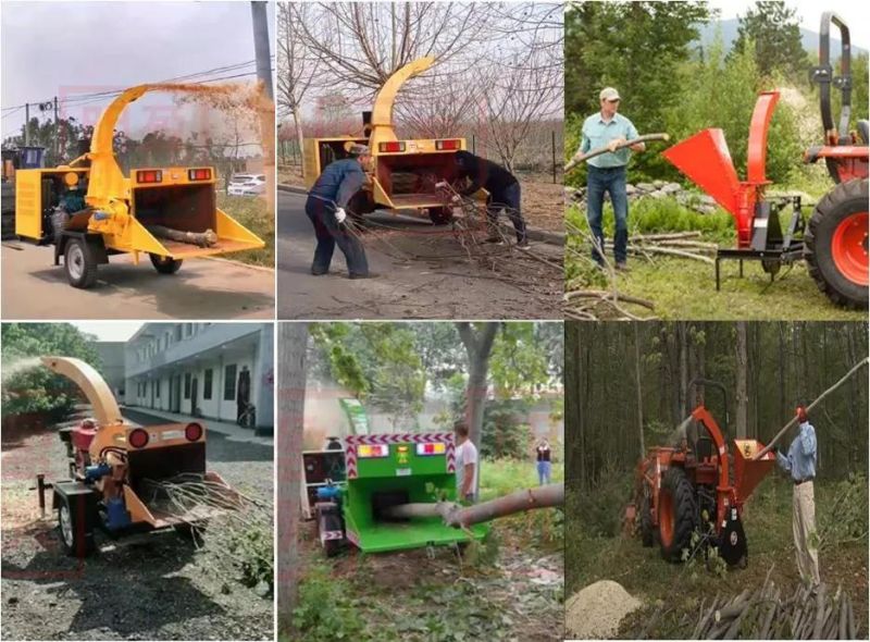 CE Approved ATV Diesel Wood Branch Log Chipping Shredder Chipper Trituradora De Madera 40HP 50HP