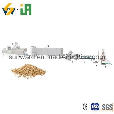 Double-Screw Puffed Aqurium Fish Food Carp Fish Feed 38% Protein Processing Line Equipment for Sale