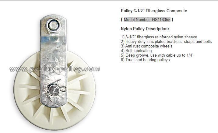 Pulley 3-1/2" Fiberglass Composite