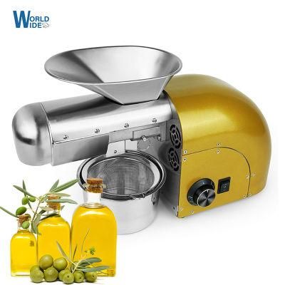Manual Temperature Adjustable Homeused Mini Oil Press Machine for 5~8kg/H Mustard Oil Maker
