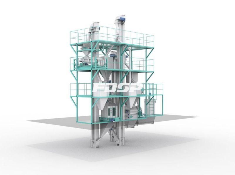 Excellent Performance 15tph Animal Feed Production Line