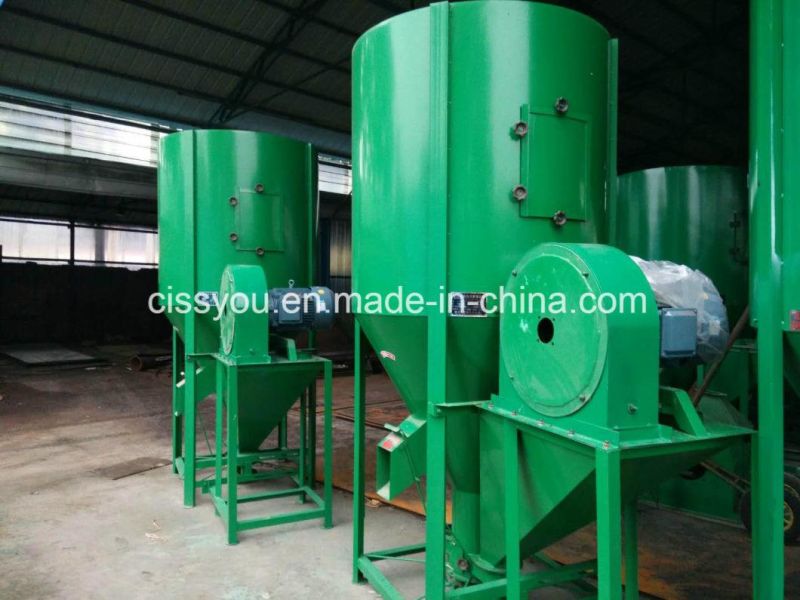 China Animal Feed Pellet Making Mixer Crusher Combined Machine