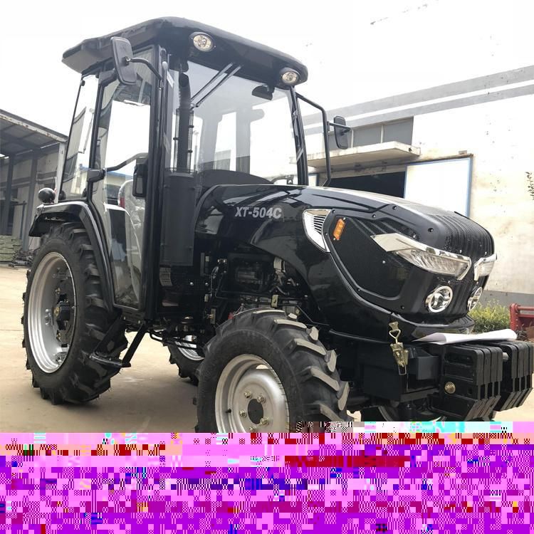 with Front End Loader Black 50HP New Farm Mini Tractor 4WD Compact Agricultural Machinery Tractors