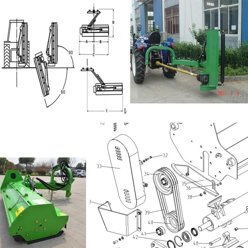 Tractor Pull Behind Verge Hydraulic Flail Mower Agf-180 for Sale