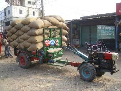 18HP Two Wheels Farm Walking Tractor with Trailer