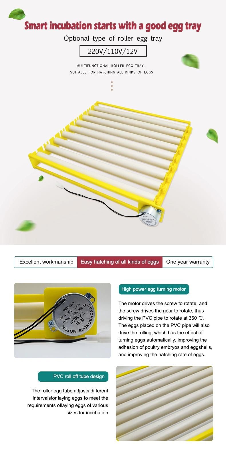 Adjustable Roller Spacing of Various Kinds of Eggs Turning Tray The Egg Automatically for Mini Incubator