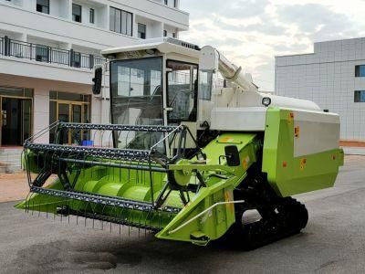 AC Cabin Combine Harvester Rice Wheat Harvesting Machine