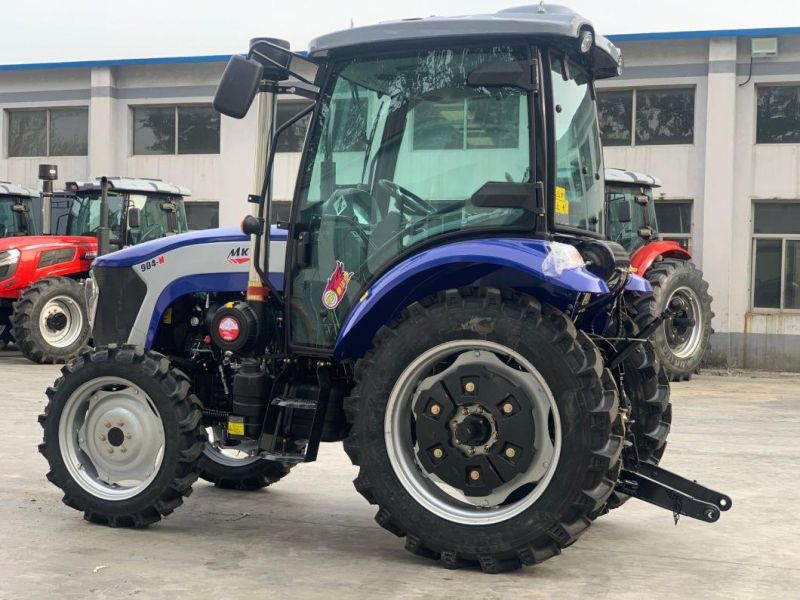 Chinese Factory Directly Supply 90HP 4WD Mini Farm Tractor with Cab and Various Colors Can Be Customized