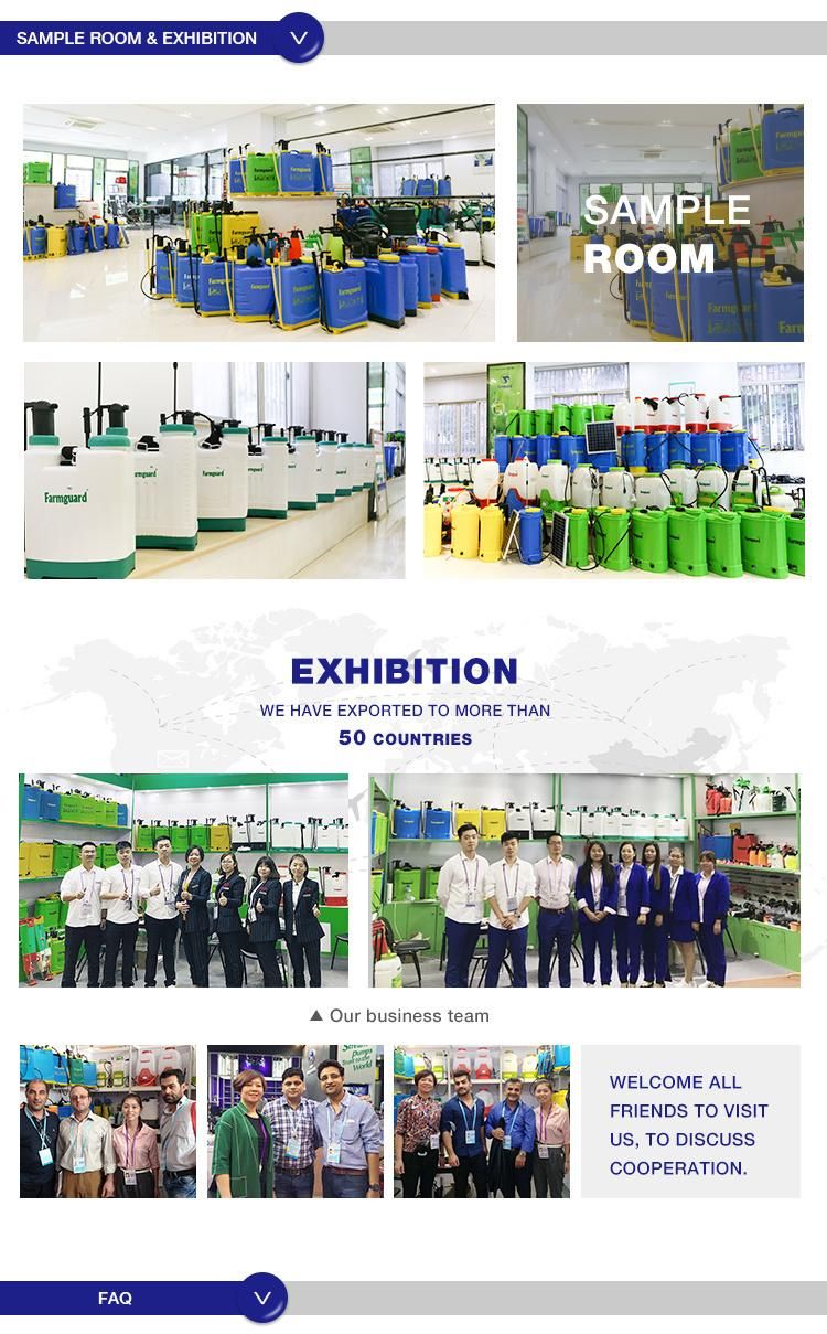 Taizhou Guangfeng Farmguard Brand Excellent CE Approval Agriculture/Agricultural and Garden Use Solar Knapsack Sprayer