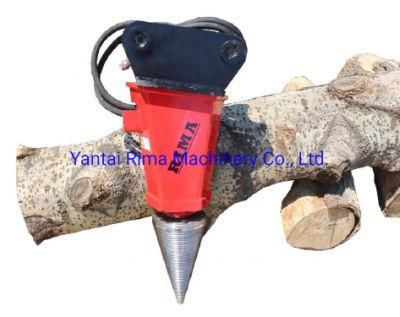 Hydraulic Excavator Mounted Screw Cone Log Splitter