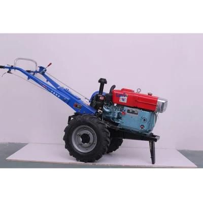 Factory Supplier Hor Sale Farm Walk-Behind Tractor Two Wheels Hand Walking Behind Tractors with Rotary Tiller for Sale