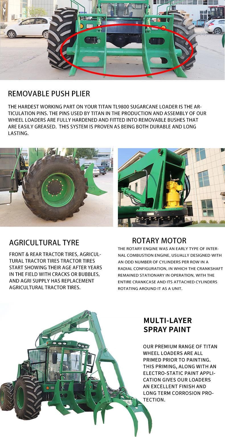 Long lived OEM Sugarcane Loader Agricultural Machinery TL9800 Trolley Sugar Cane Loader with low noise