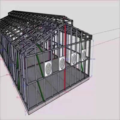 Small Labor Easily Management Quickly Built Steel Chicken Poultry Shed