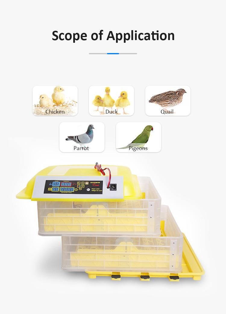 98% Hatching Rate Quail Used Full Automatic 96 Egg Incubator