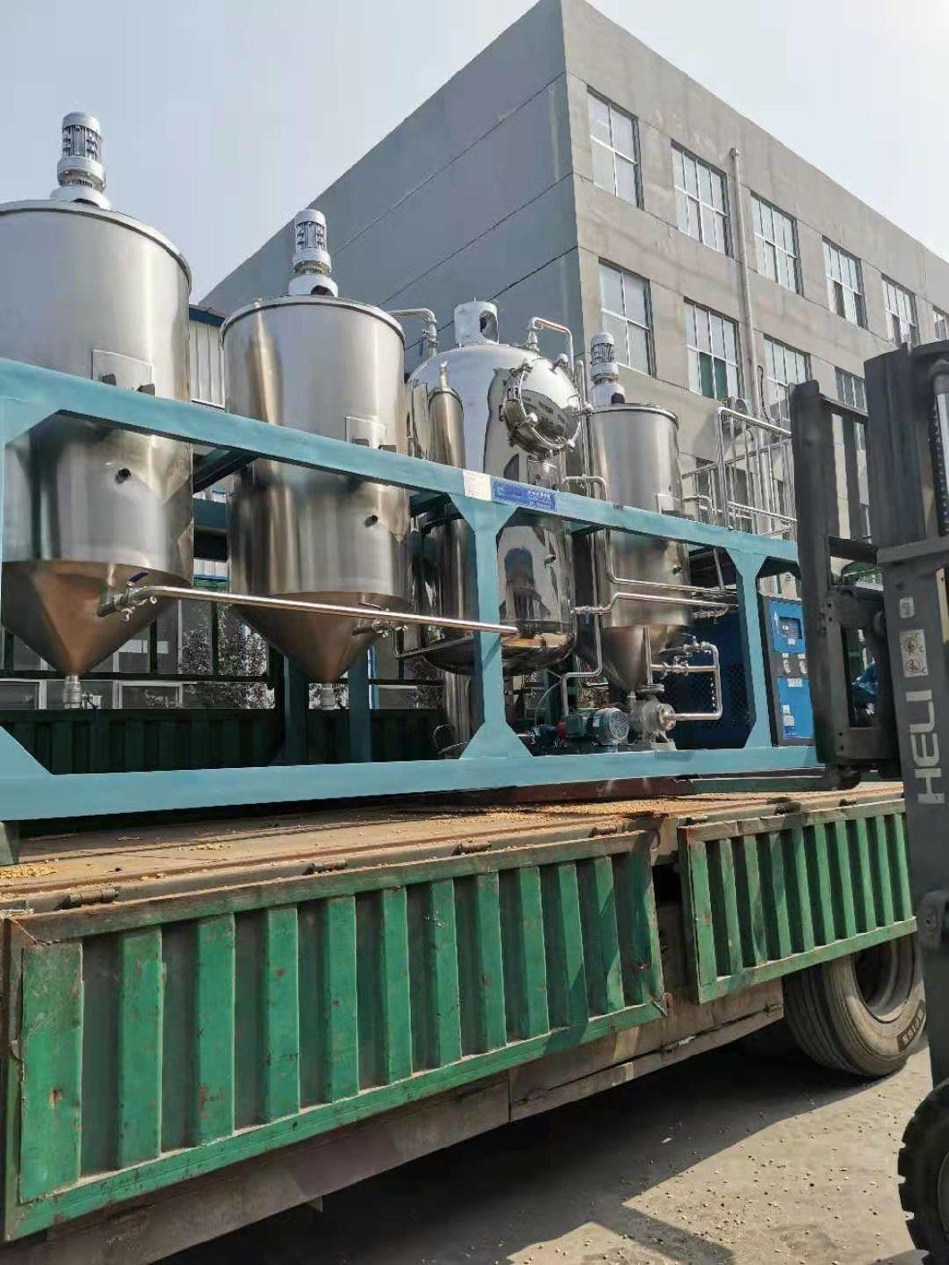 Semi-Auto Panel Control Stainless Steel Oil Refinery Tanks for Sunflower Oil Refining Process Treatment