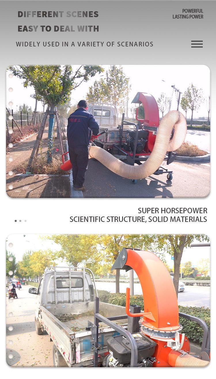 Landscaping Mobile Vehicle-Mounted Branch Shredder Gasoline Branch Shredder Dry Leaf Shredder