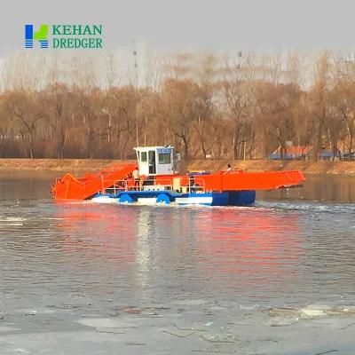 Inland Waterway Cleaning Water Hyacinth Collecting Garbage Salvage Boat