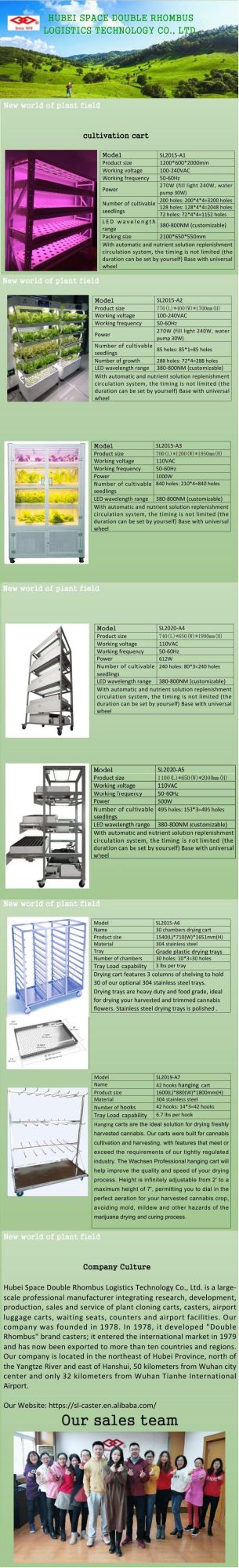 Automatic Cutting Cloning & Seeding Cart 304 Stainless Steel Cultivation Cabinet