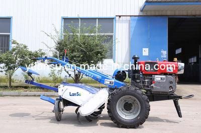 Factory Supply 2 Wheels Power Tiller Agricultural Diesel Engine Cheap Tractor in South American