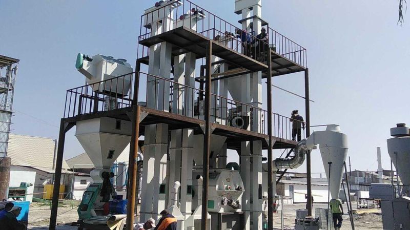 1-2tph Complete Poultry Feed Machine Production Line