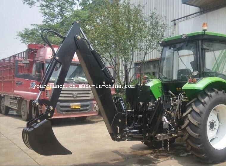 Africa Hot Selling Agricultural Machinery Lw-8 50-90HP Tractor Hitch Pto Drive Loader Excavator Backhoe for Trench Opening Made in China