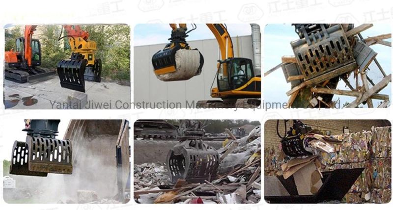 PC200 Excavator Grapple Hydraulic Rotator Grapple Stone Excavator Rotating Grapple