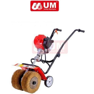 Um Gasoline Hand Push Road Sweeper with 52cc Displacement Road Sweeper Rust Removal Polished Machine