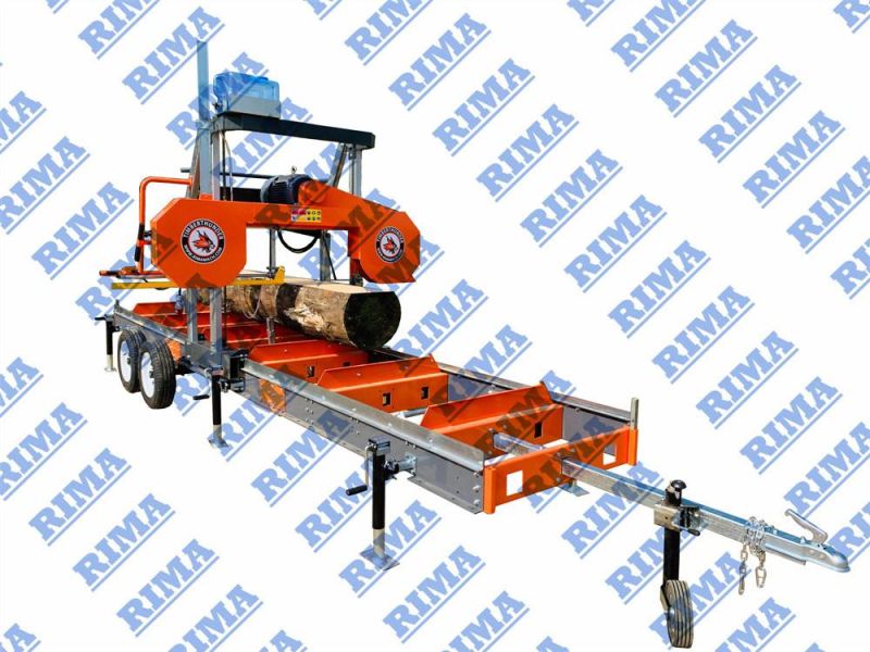 Rima 36′′ Portable Sawmill Electric Start Engine Sawmill with Trailer