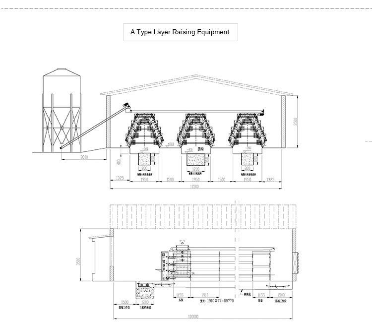 a-Type Layer Chicken Cage with Automatic Machine System