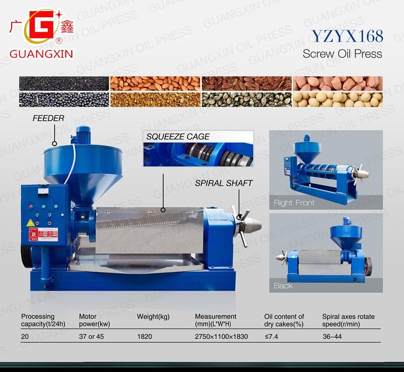 The Biggest Cotton Sunflower Seeds Groundnut Oil Processing Machine Yzyx168