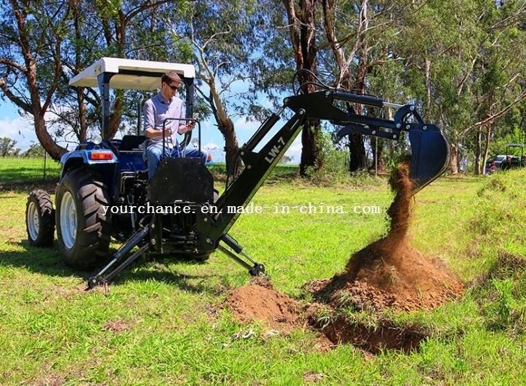 Ireland Hot Selling Tractor Attachment Ce Approved Lw-7 Garden Tractor 3 Point Hitch Mini Backhoe Excavator for 30-55HP Tractor