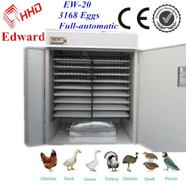 Hhd 3168 Eggs Full Automatic Chicken Incubator Machine Made in China