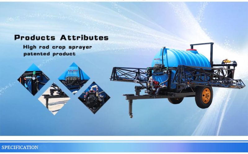 Agricultural Field Soybean Wheat 4WD Tractor Power Self Propelled Farm Boom Sprayer