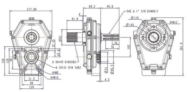 Pump Over-Gear Km71024 for Pto Drive Hydraulic System