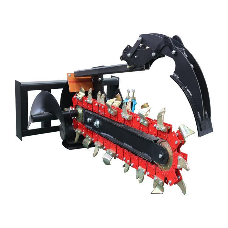 Factory Directly Supply Mini Trencher Mini Skid Steer Loader with Trencher Attachment Mini Trencher Skid Steer Loader