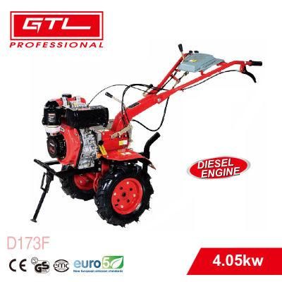 173f Diesel Engine Agricultural Tiller Farm Rotary Cultivator with Electric Starter (D173F)