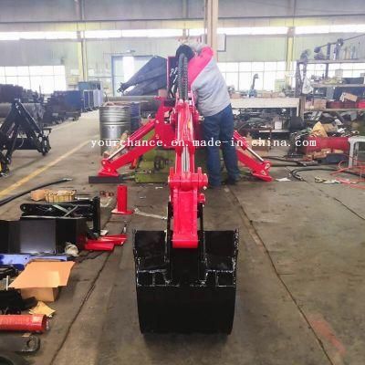 CE Approved Europe Hot Selling Lw-10 70-120 Wheel Tractor Rear Towable Point Hitch Loader Excavator Backhoe Made in China