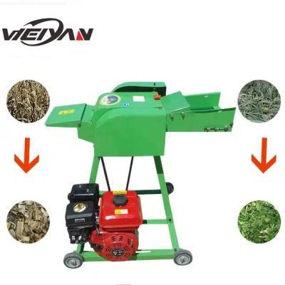 Weiyan Customized Grass Chopper Conveyor Belt Gasoline Engine Type Grass Silage Chaff Cutter