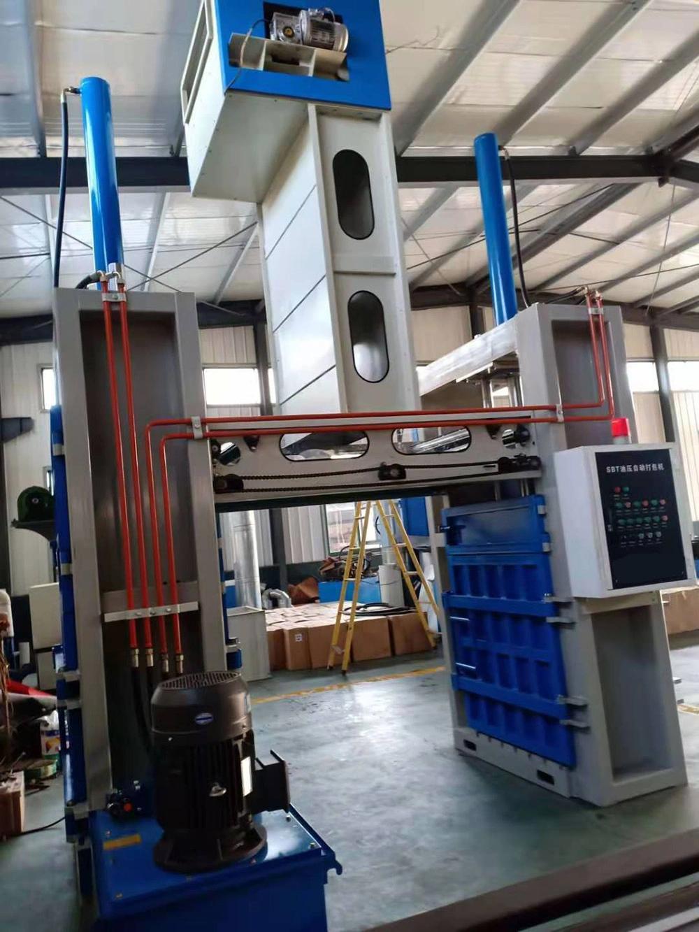 Double-Chamber Vertical Garment Baler for Small Garment Textile Recycling Machinery