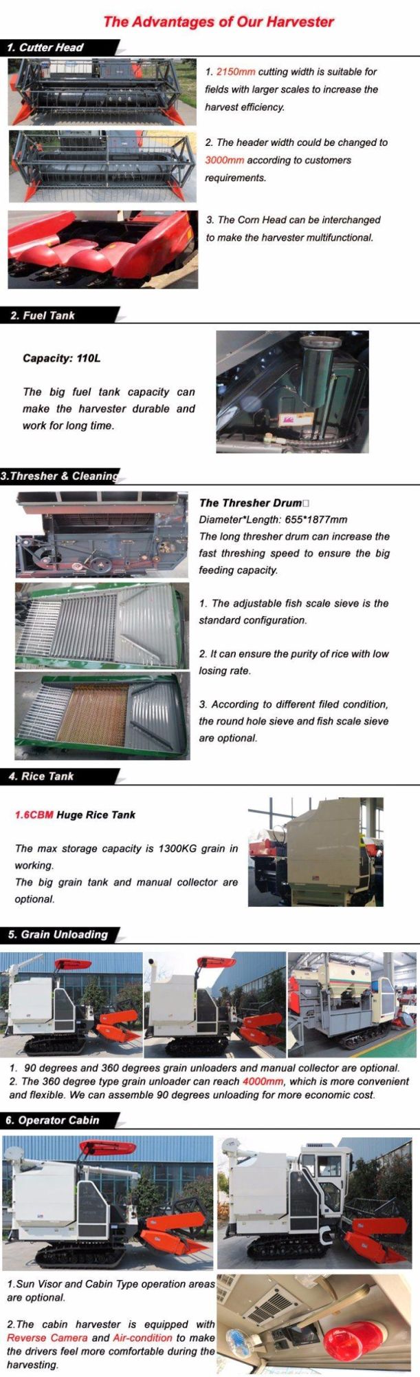 Paddy Rice Combine Harvester with Price in India